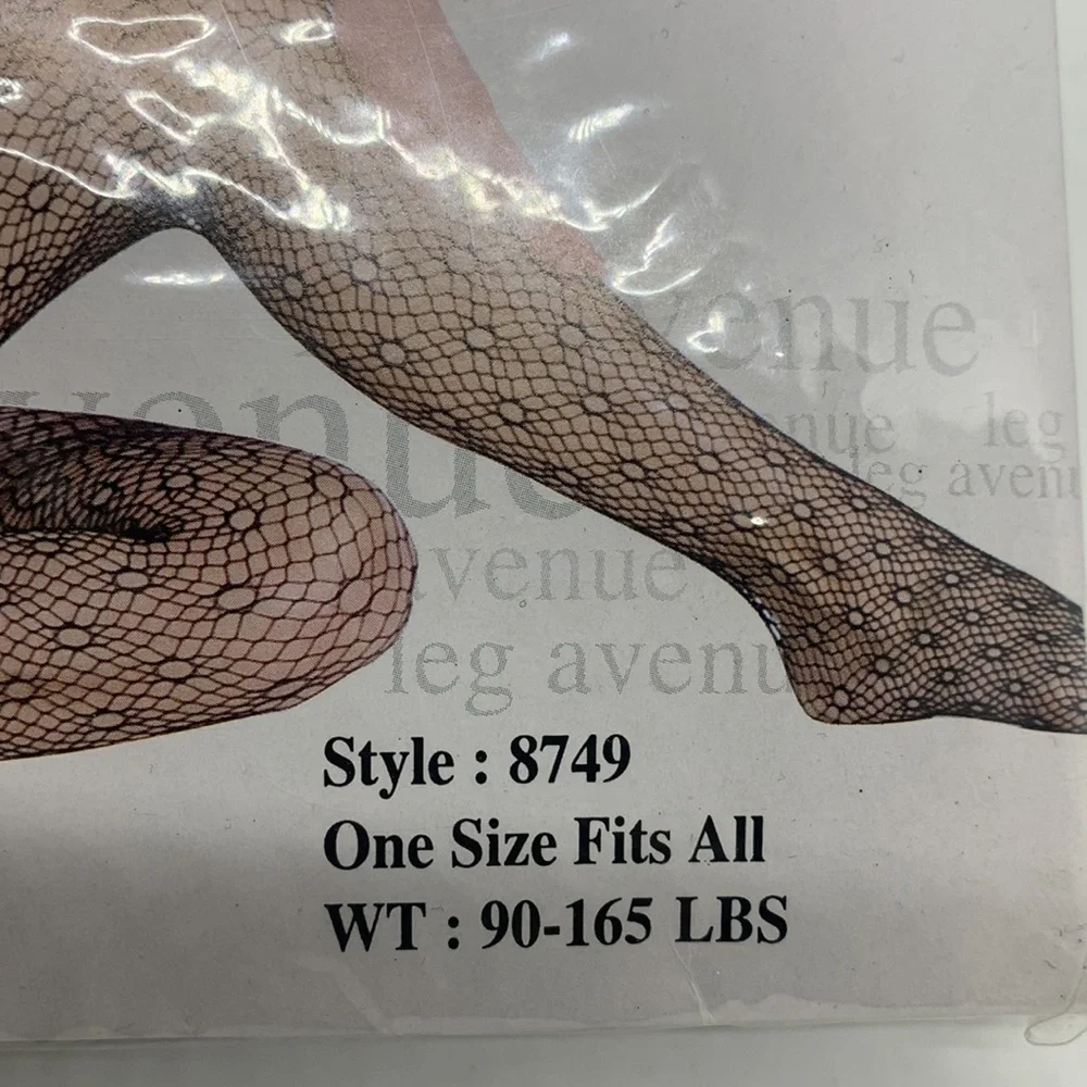 Leg Avenue NIB Lycra Bodystocking Seamless Black One Size Fits All 90 - 165 lbs